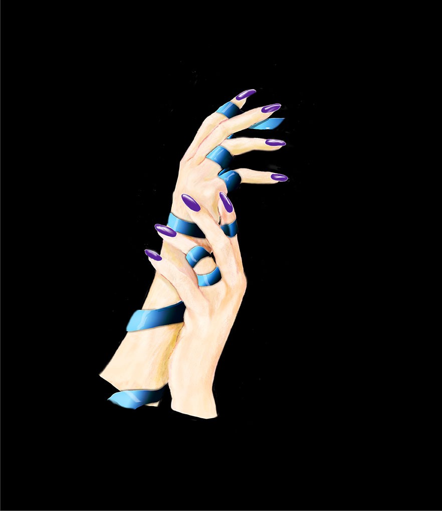 Blue Ribbon  Hands