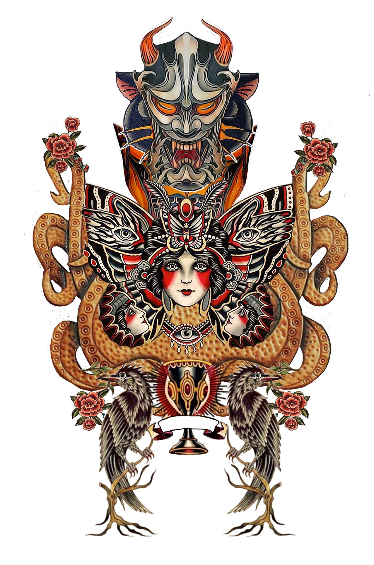 Tat-1 Octopus Lady