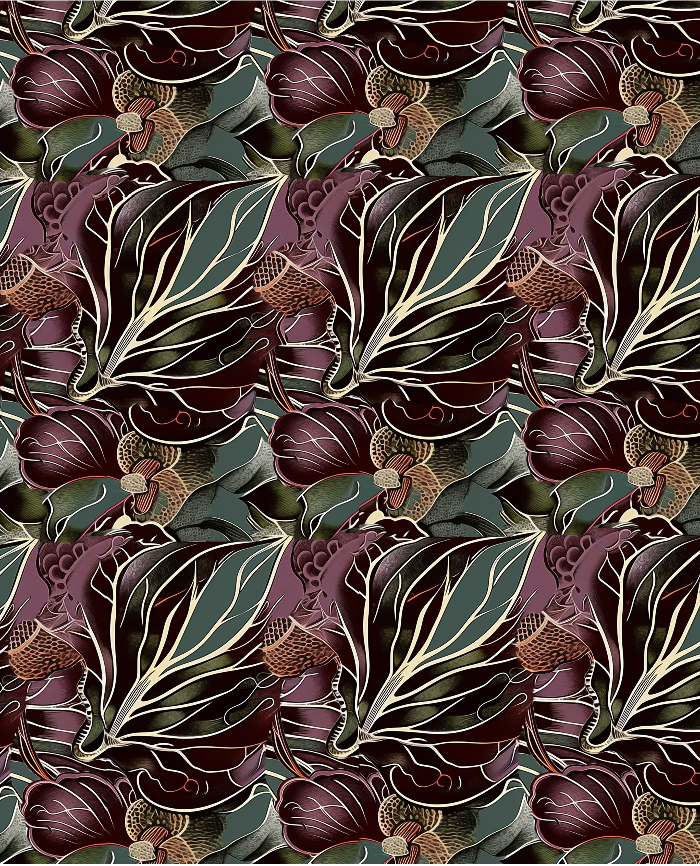 Violet Barkcloth