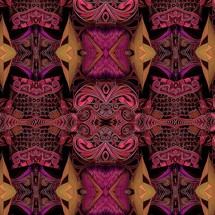 Samurai Head 1 -PURPLE